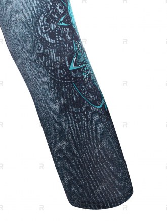 3d Print Bohemian Floral Capri Jeggings