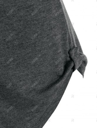 Buttons Pockets Casual Solid T Shirt