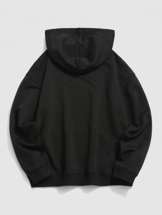 Cartoon Mountain Print Graphic Hoodie