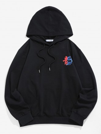 Chinoiserie Dragon Print Hoodie