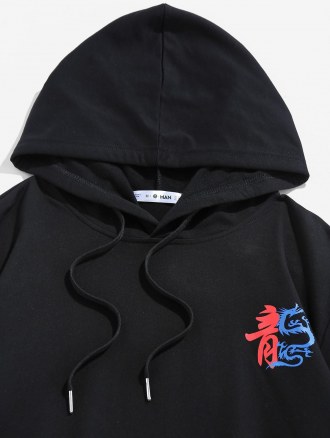 Chinoiserie Dragon Print Hoodie