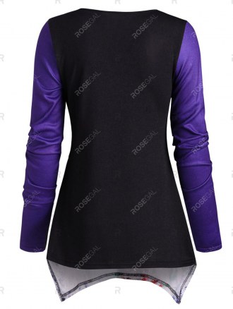 Christmas Snowflake Snowman Crisscross Uneven Hem Knitwear