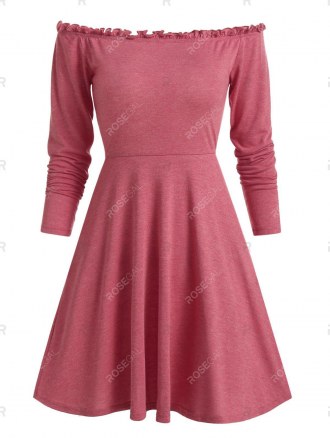 Cold Shoulder Mock Button Overlay Lace Two Piece Dress