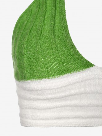 Colorblock Knitted Halter Bralette Top