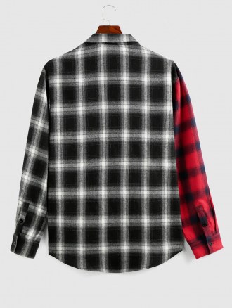 Colorblock Plaid Shirt