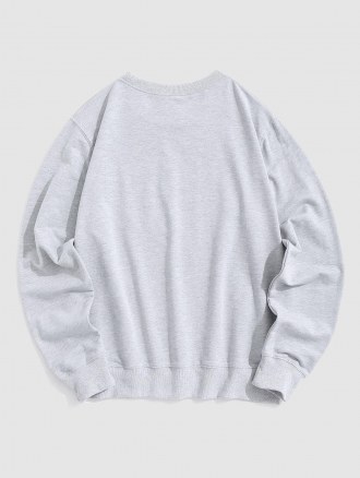 Crew Neck New York Print Casual Sweatshirt