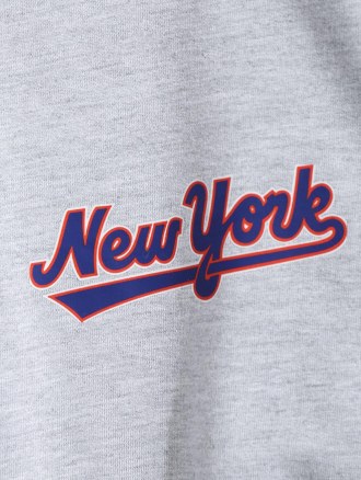 Crew Neck New York Print Casual Sweatshirt