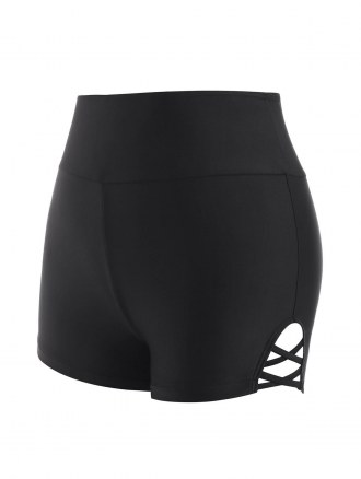 Criss Cross High Rise Boyleg Swim Bottom