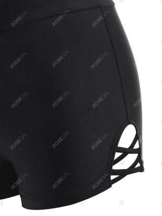 Criss Cross High Rise Boyleg Swim Bottom