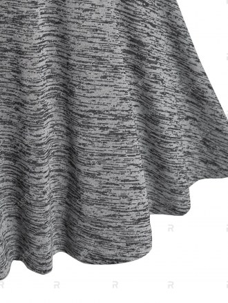 Cutout Lace Up Space Dye Dress