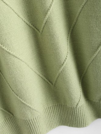 Dotted Bubble Cable Knit Pom Pom Sweater