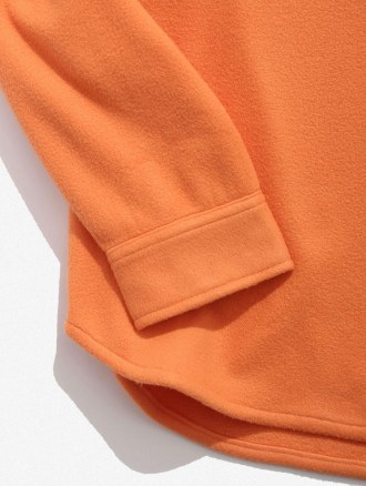 Double Pockets Button Up Fleece Shirt