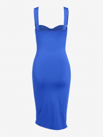 Draped Overlap Bustier Tulip Dress