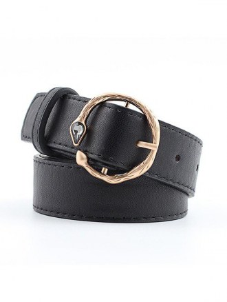 Faux Gemstone Snake Buckle Belt
