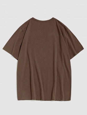 Galaxy Mushroom Printed Graphic Crew Neck T-shirt