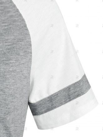 Half Zip Raglan Sleeve Heathered T-shirt
