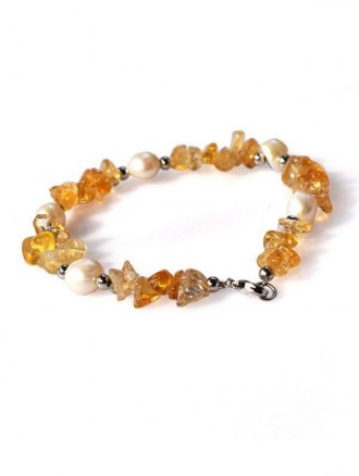 Pearl Irregular Crystal Beads Bracelet