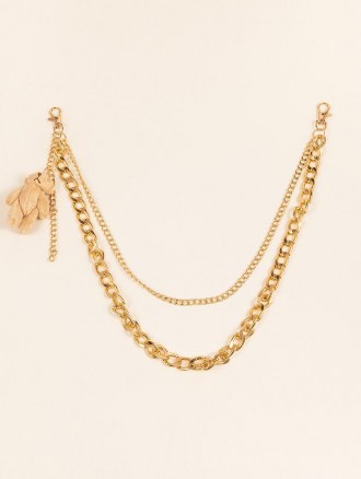 Plush Bear Pendant Layers Trousers Chain