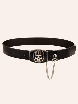 Retro Chains Skull Pattern Buckle Belt