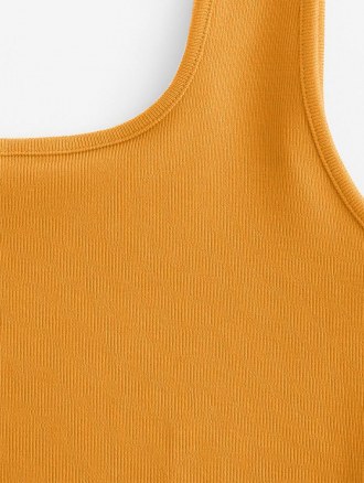 Ribbed Cropped Tank Top And Shredded Distressed Light Wash Skinny Jeans Set