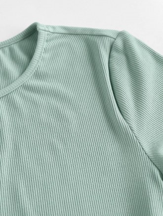 Ribbed Ruffle Hem Bodycon Dress