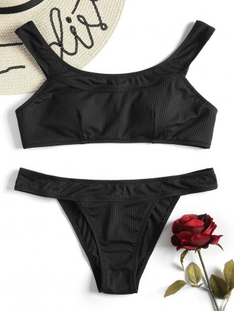 Ribbed Wireless Bikini Set