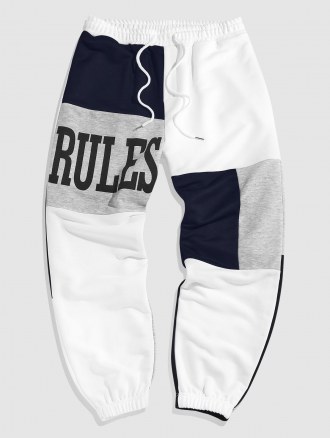 Short Sleeve Rose Print Cotton T Shirt With Colorblock Rules Sports Sweatpants Two Piece Set