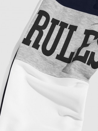 Short Sleeve Rose Print Cotton T Shirt With Colorblock Rules Sports Sweatpants Two Piece Set