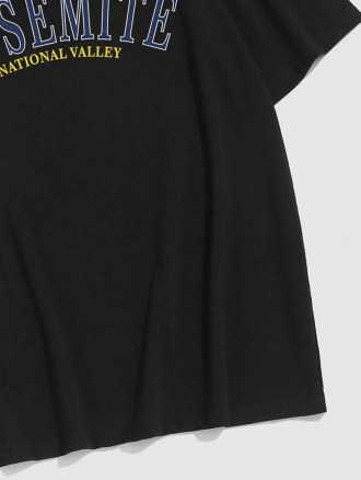 Simple Style Yosemite Letter Printed T-shirt