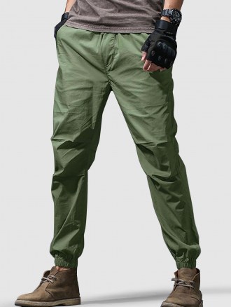 Solid Color Casual Pants