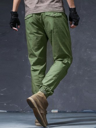 Solid Color Casual Pants