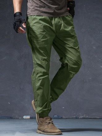 Solid Color Casual Pants