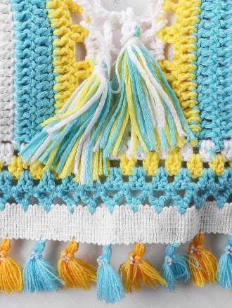Tassel Knit Halter Bikini Set