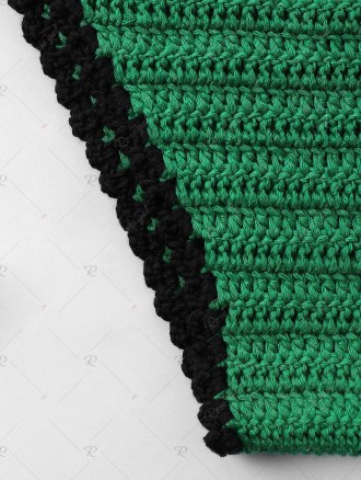 Tassel Knit Halter Bikini Set