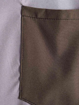 Topstitching Colorblock Pocket Button Shirt