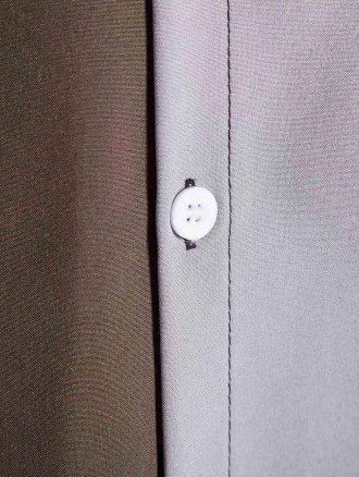 Topstitching Colorblock Pocket Button Shirt