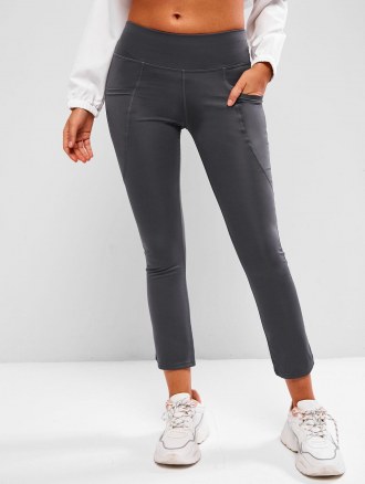 Wide Waistband Pocket Yoga Boot Cut Pants